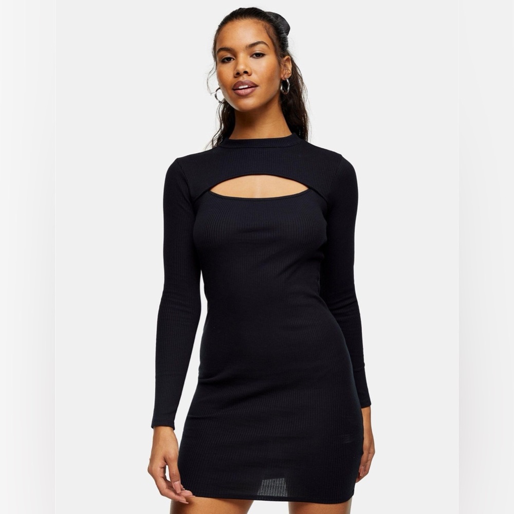 Topshop Black Bodycon Dress